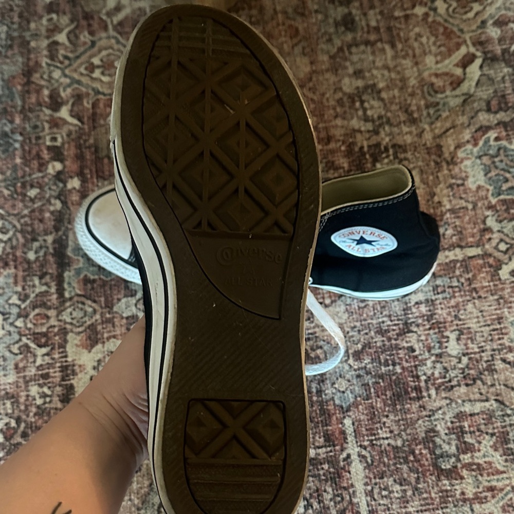 Converse Black and White High-Top Sneakers - Picture 3 of 4